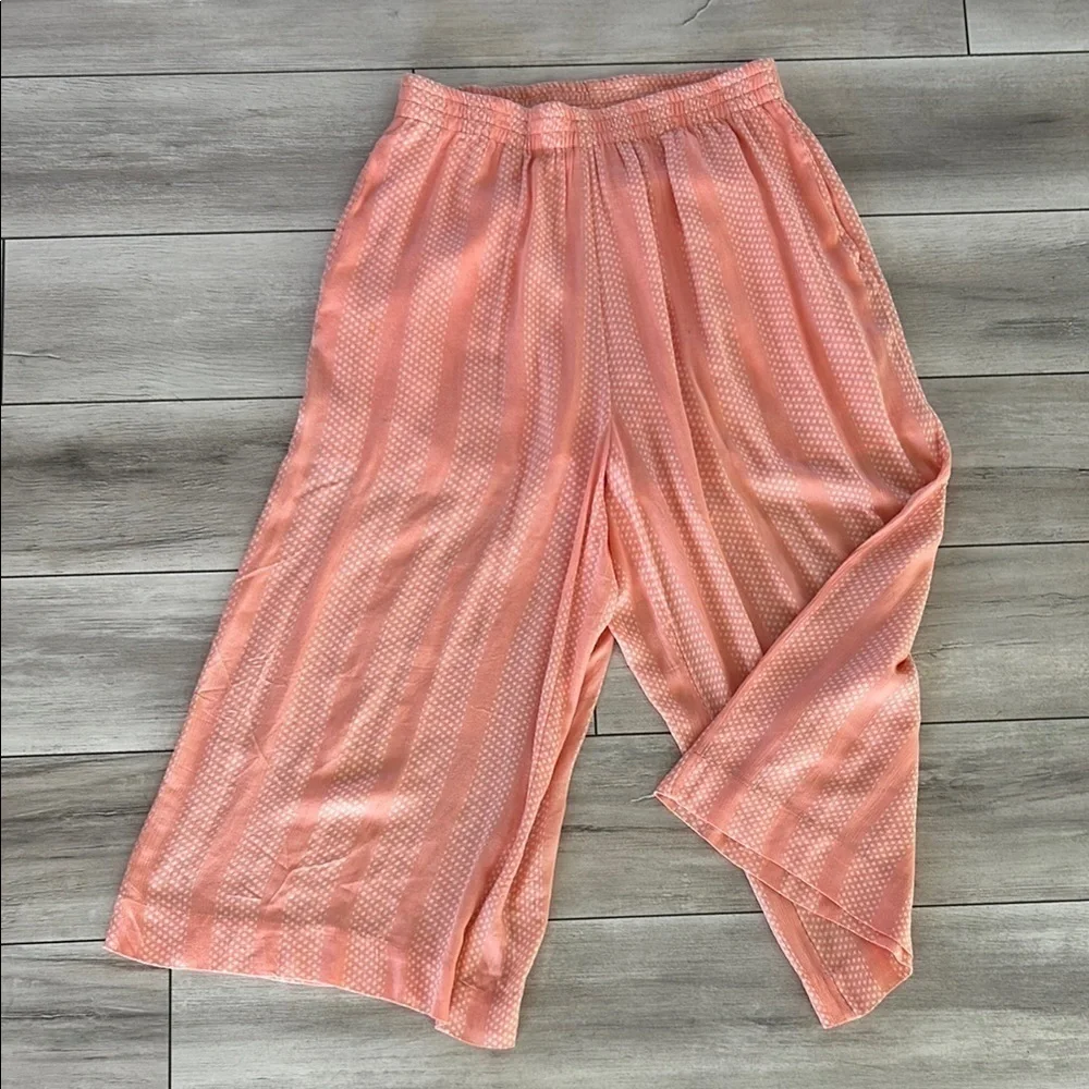 Anthropologie Maeve Peach Wide-Leg Pants size small
